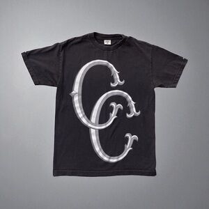 Crooks & Castle Graphic Mens T-shirt Size Medium Black Short Sleeve